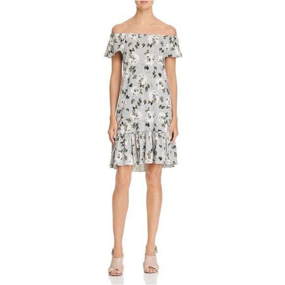 Rebecca Taylor Dresses & Skirts - Rebecca Taylor Magnolia Floral Jersey Off The Shoulder Dress Small NWT